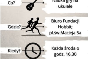 Plakat- gra na ukulele.
