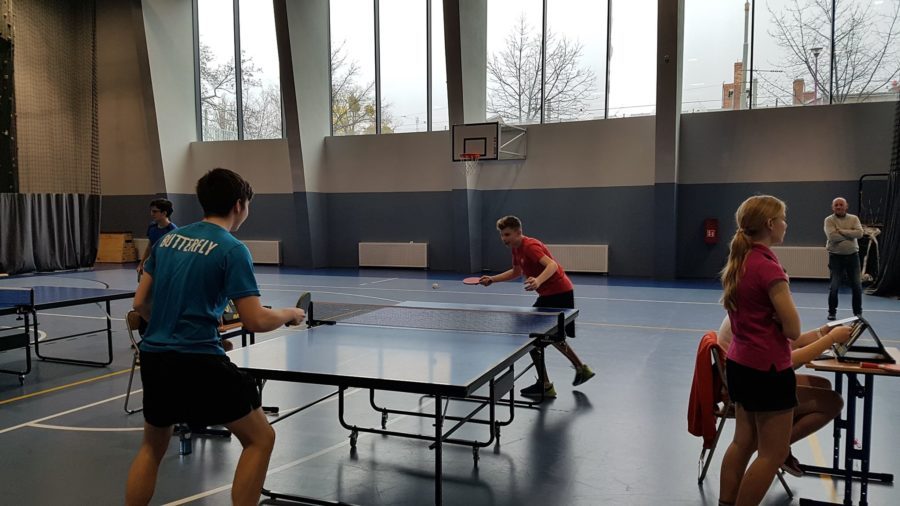 gra podczas turnieju tenisa stołowego we Wrocławiu 2020