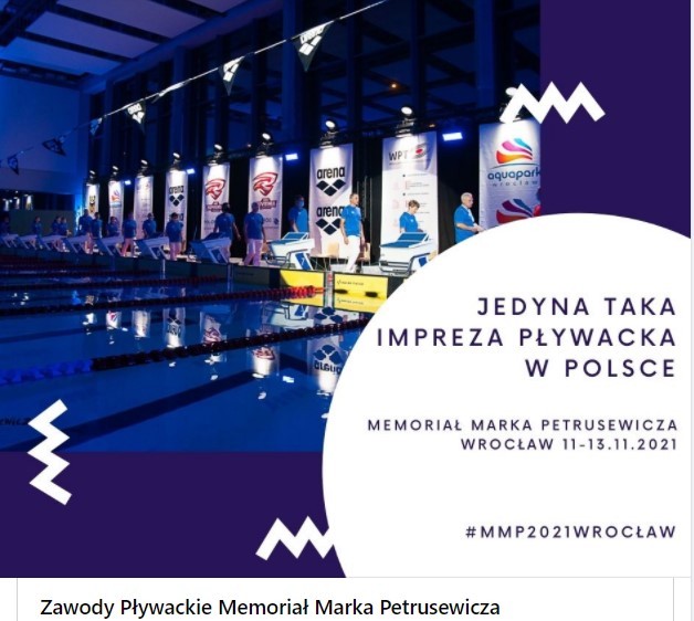 Plakat - impreza pływacka w Polsce- Memoriał Petrusewicza