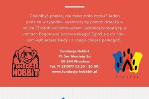 Pogotowie uczniowskie -fundacja Hobbit-plakat