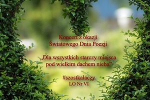 Plakat Światowy Dzień Poezji.