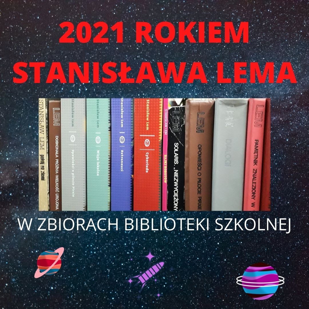 Plakat akcji Rok 2021 rokiem Stanisława Lema